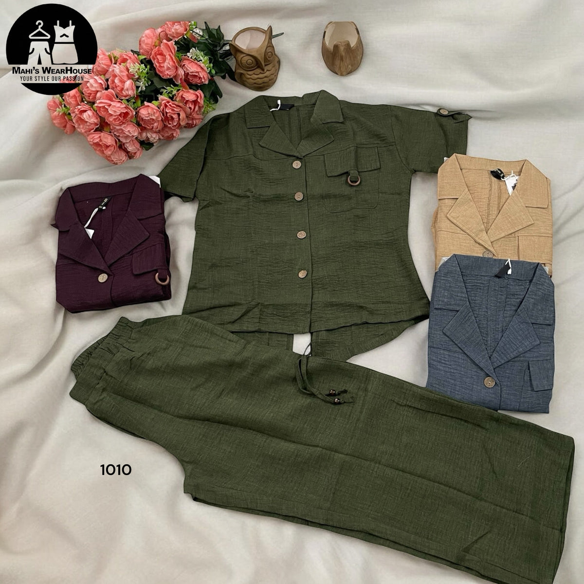 Office Wear Khadi Co-ord Set