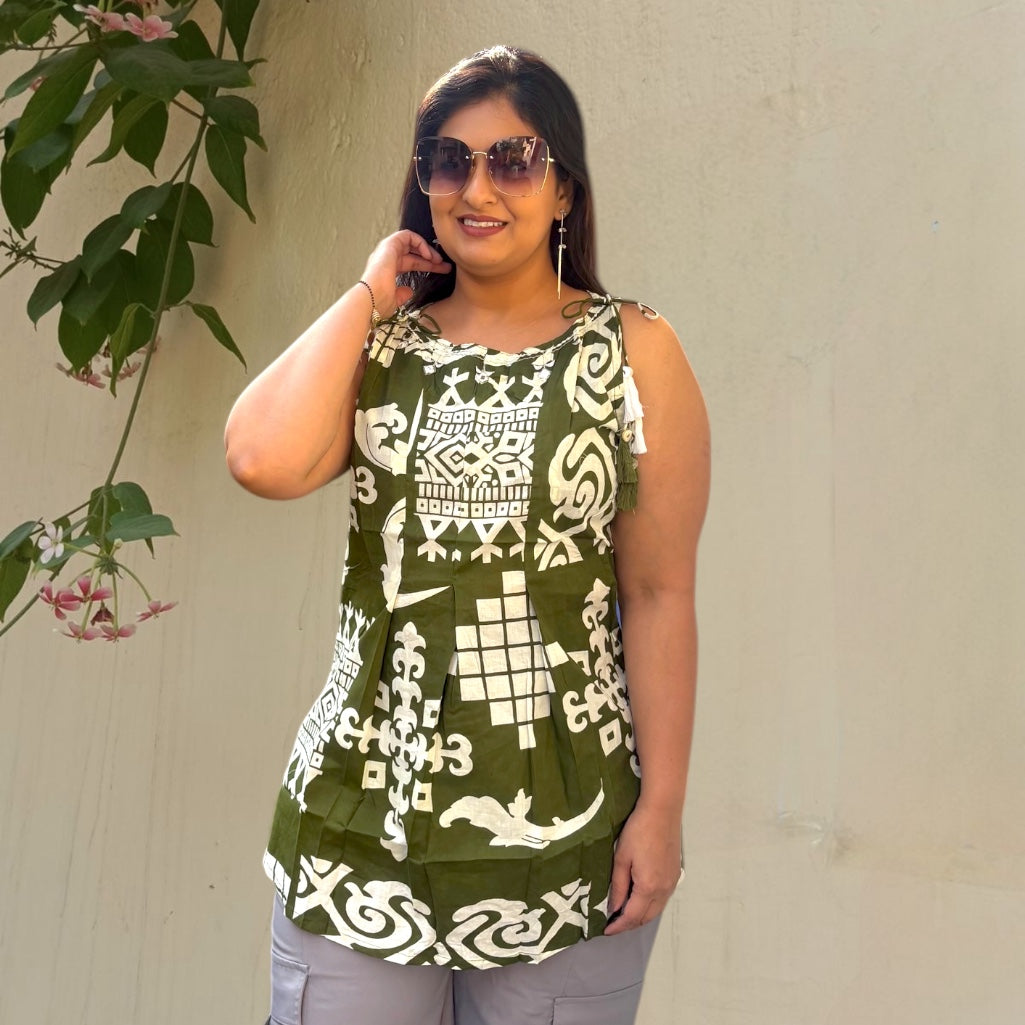Sleeveless Short Kurti