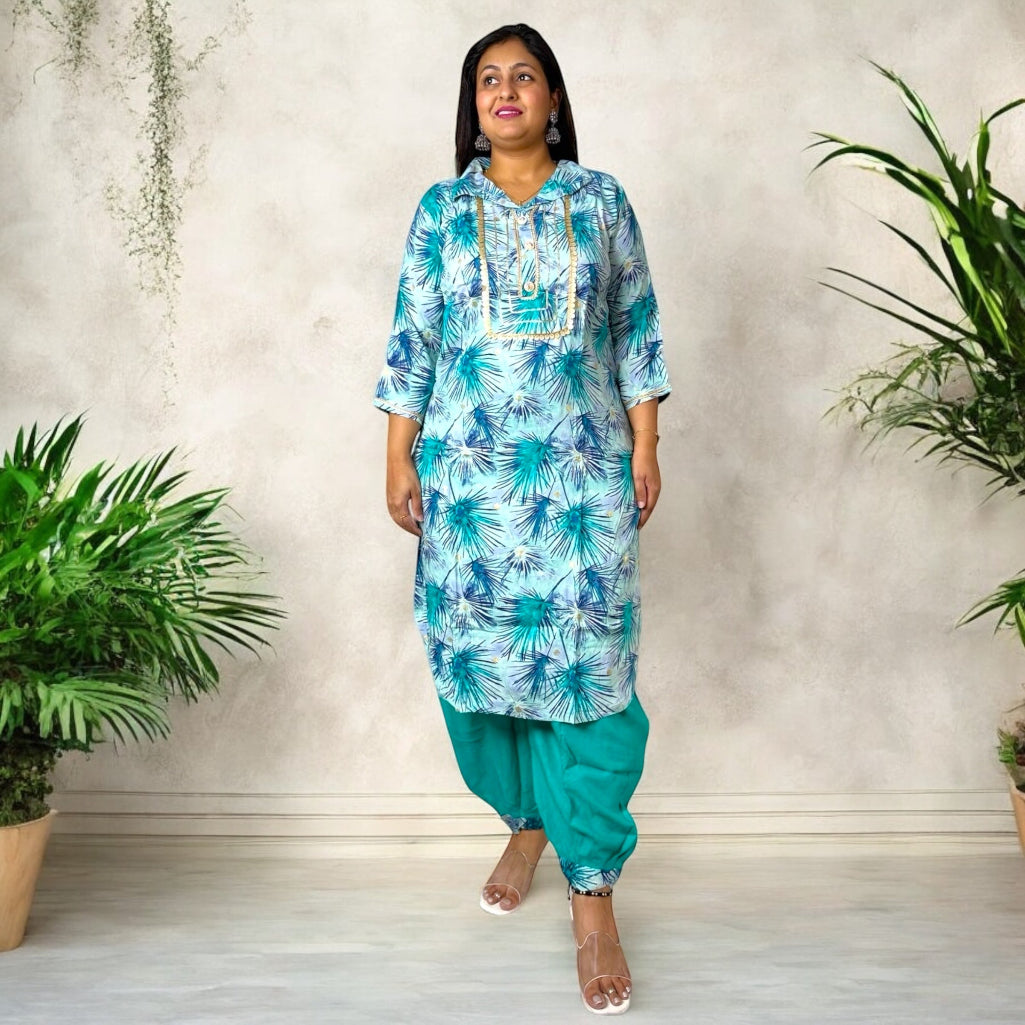 Boho Chic Printed Cotton Coord Set