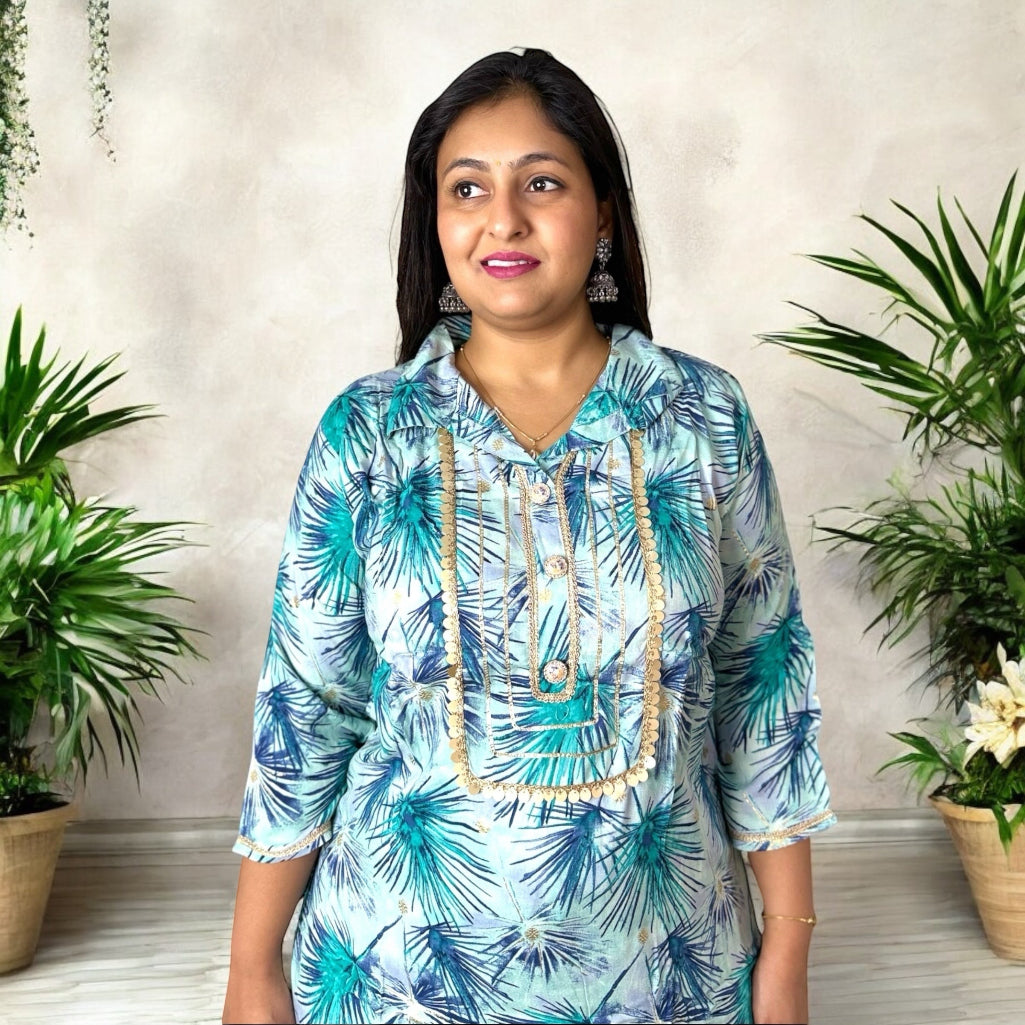 Boho Chic Printed Cotton Coord Set