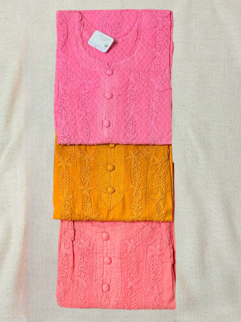 Vibrant Chikankari Embroidered Kurtis