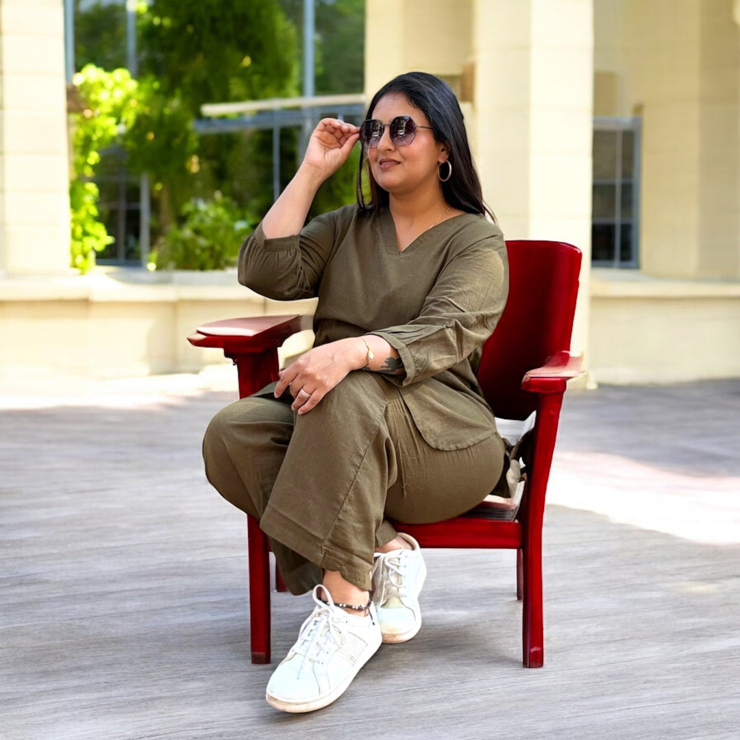 Earthy Elegance Coord Set – Timeless Comfort & Style