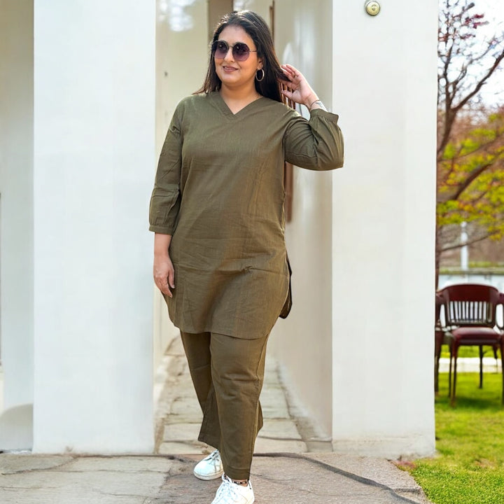Earthy Elegance Coord Set – Timeless Comfort & Style