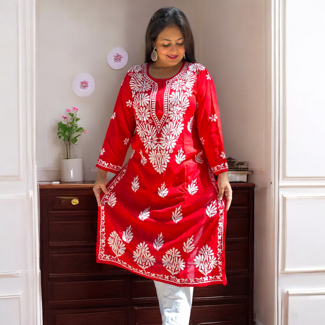 "Tareef" Chikankari Elegance Kurti