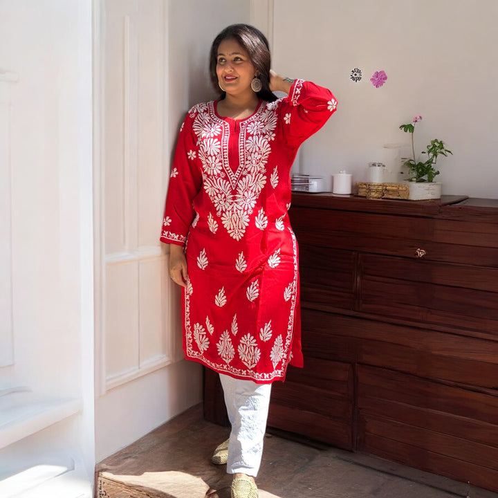 "Tareef" Chikankari Elegance Kurti