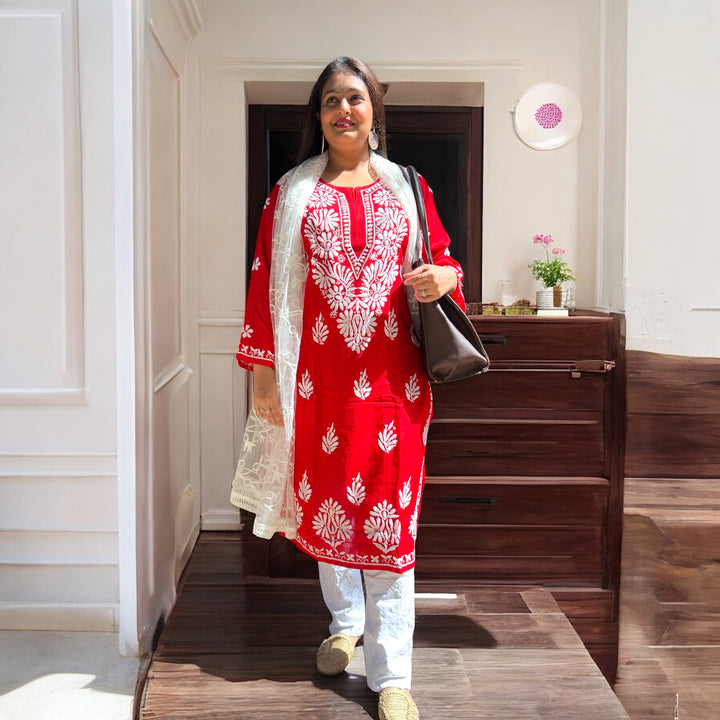 "Tareef" Chikankari Elegance Kurti