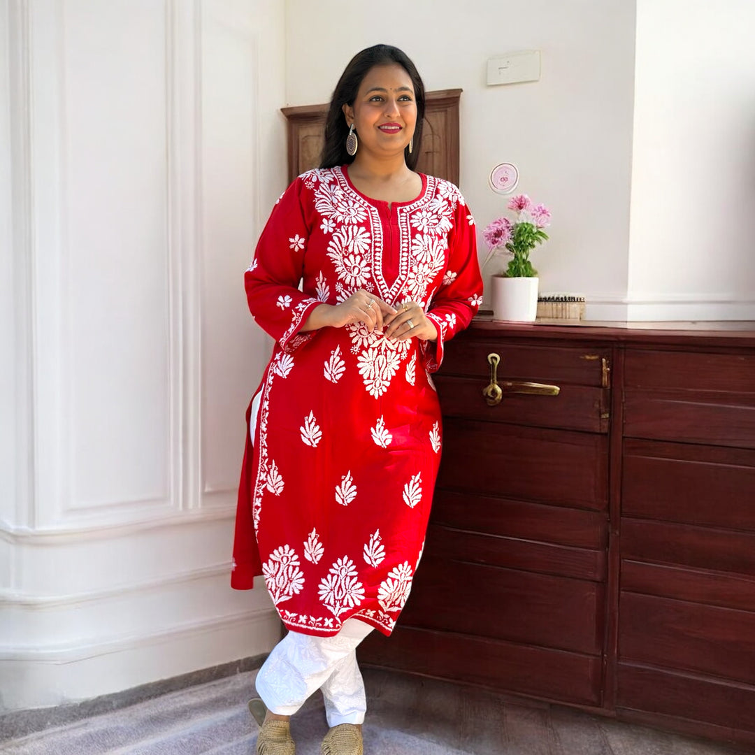 "Tareef" Chikankari Elegance Kurti