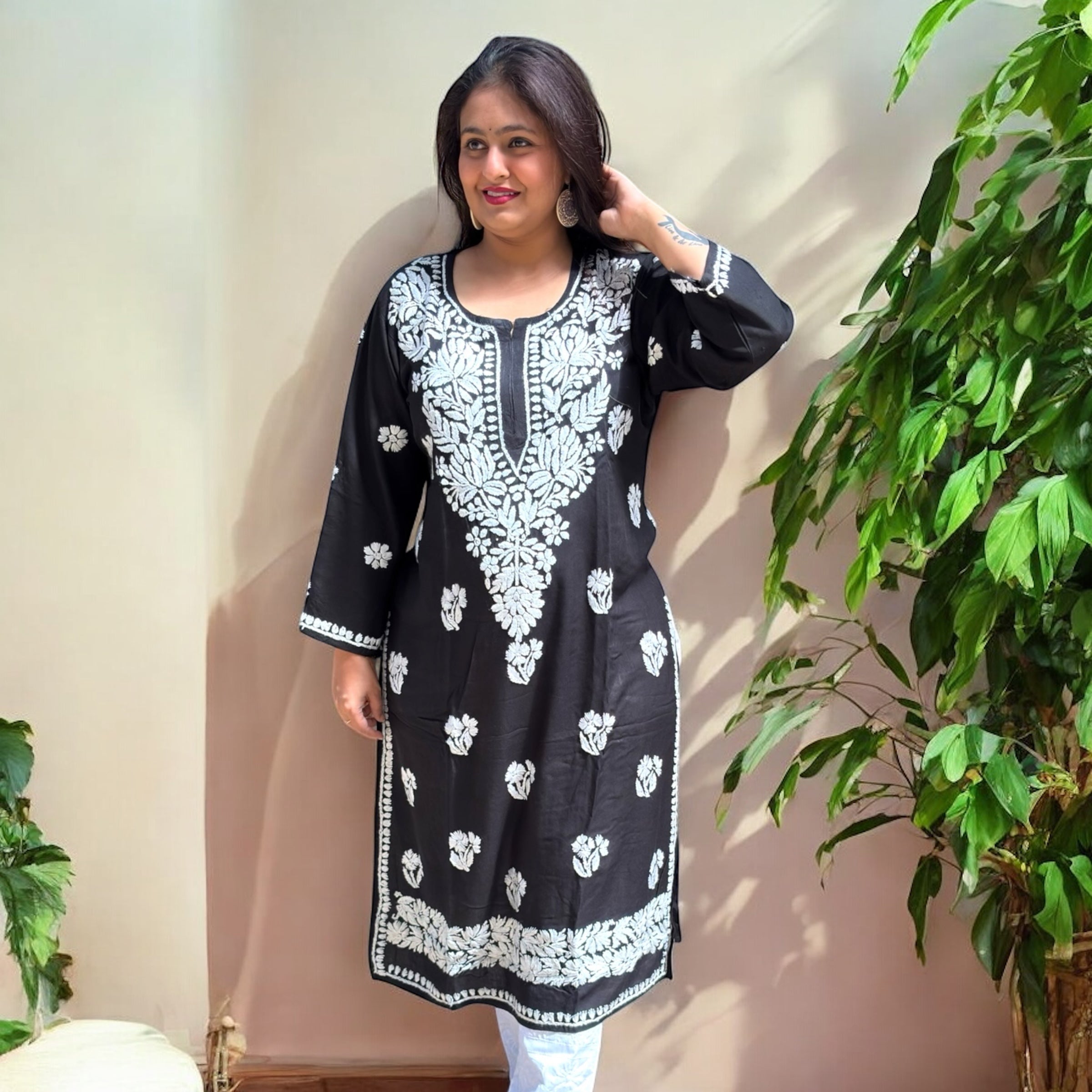 "Tareef" Chikankari Elegance Kurti