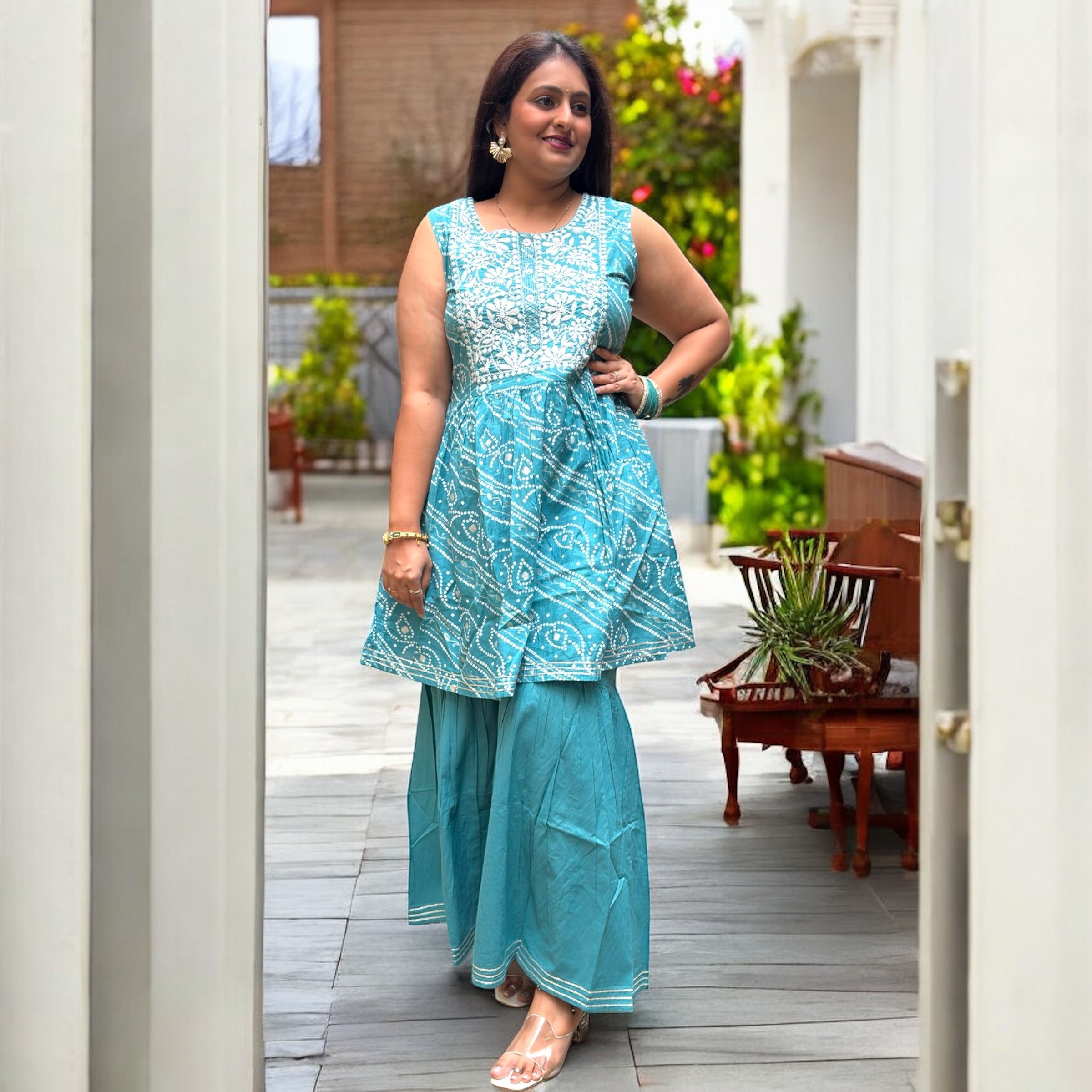 Morni Bandhej Sharara Set