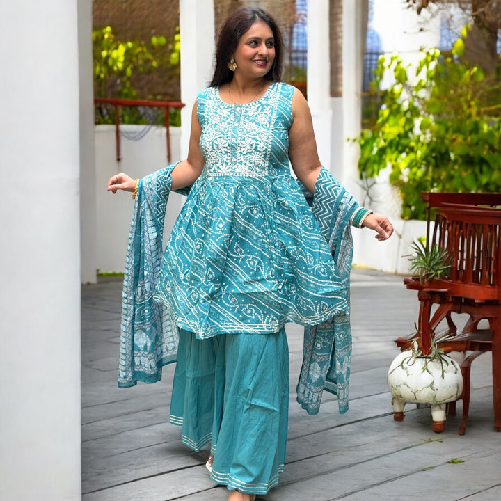 Morni Bandhej Sharara Set