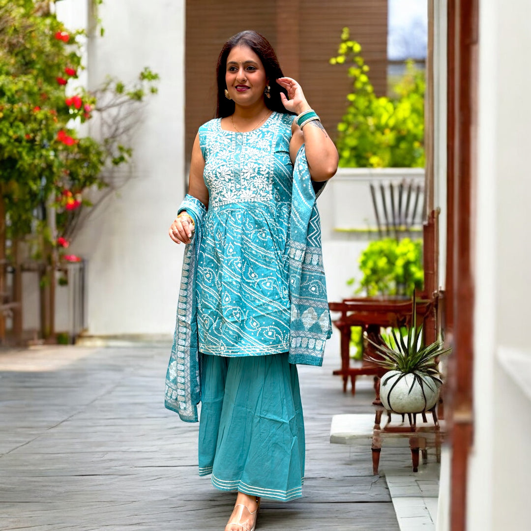 Morni Bandhej Sharara Set