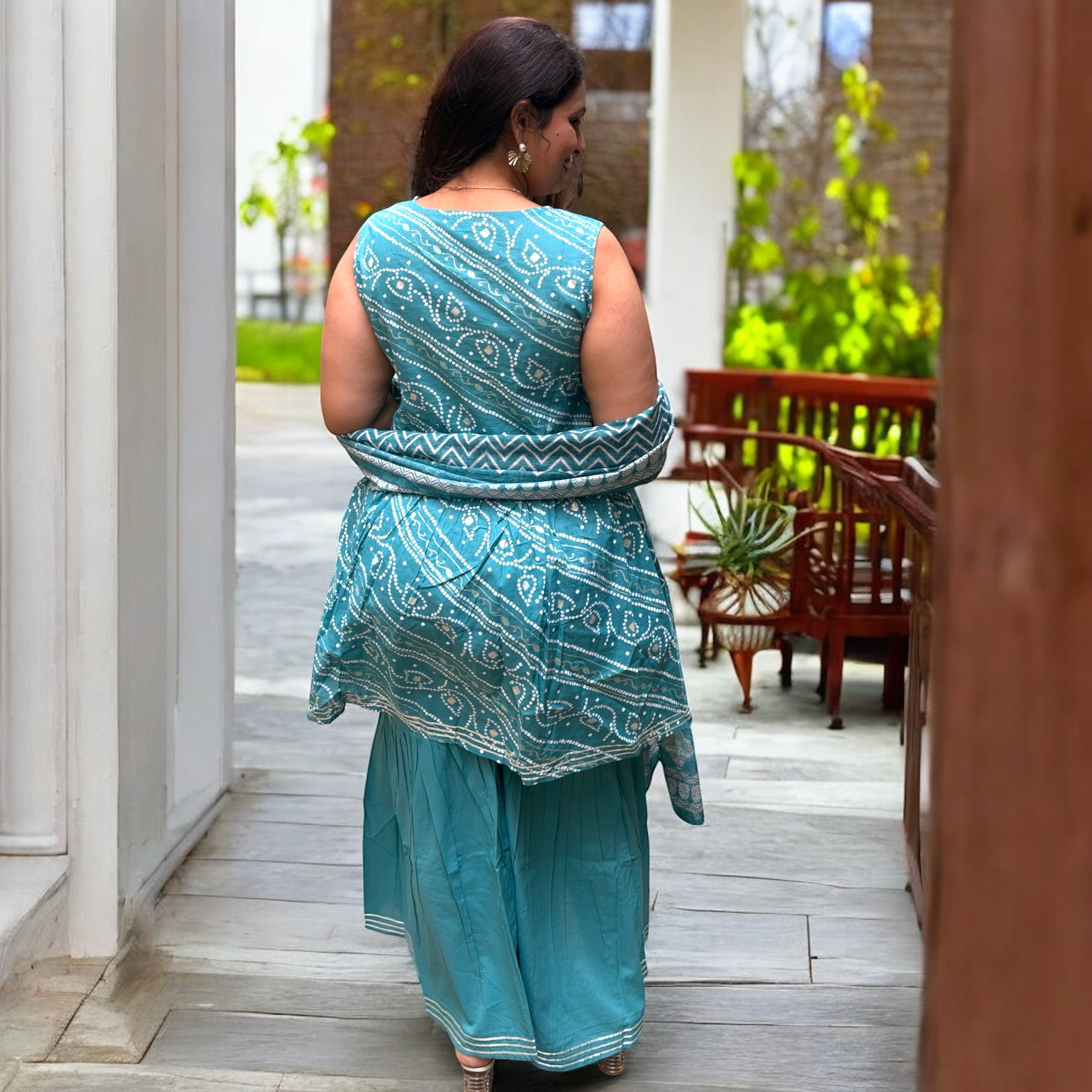 Morni Bandhej Sharara Set