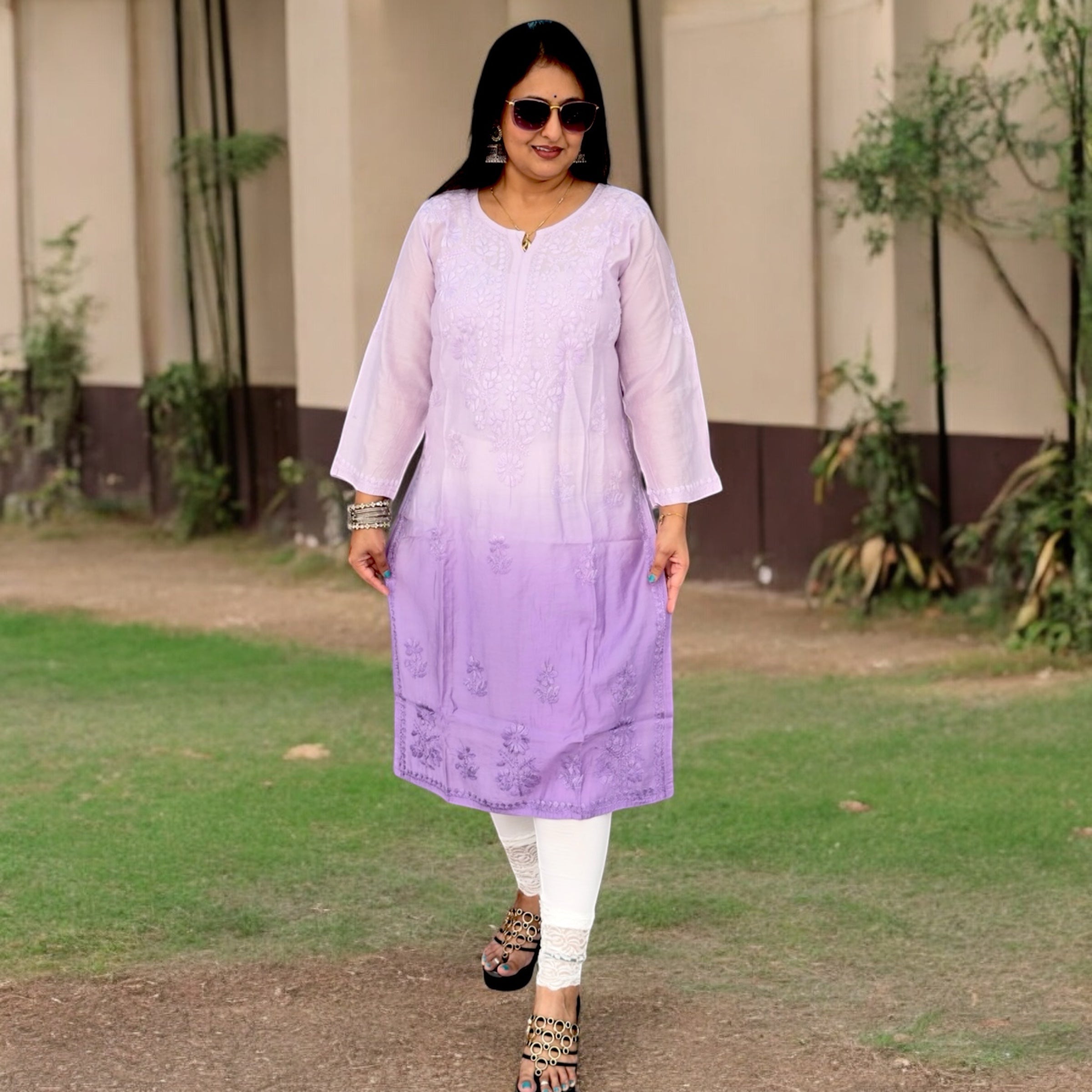 Rang-e-Raahat Chanderi Ombré Kurti