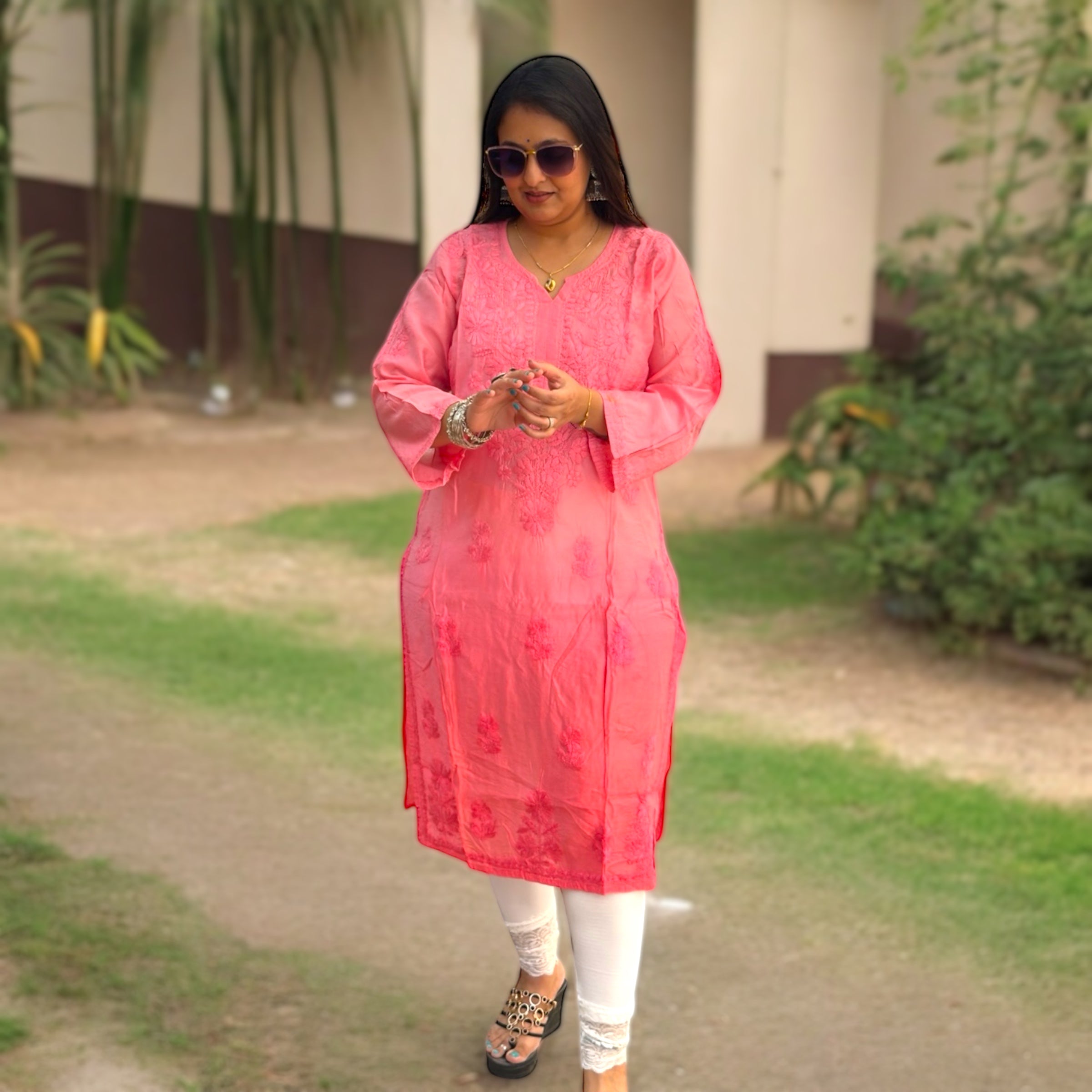 Rang-e-Raahat Chanderi Ombré Kurti