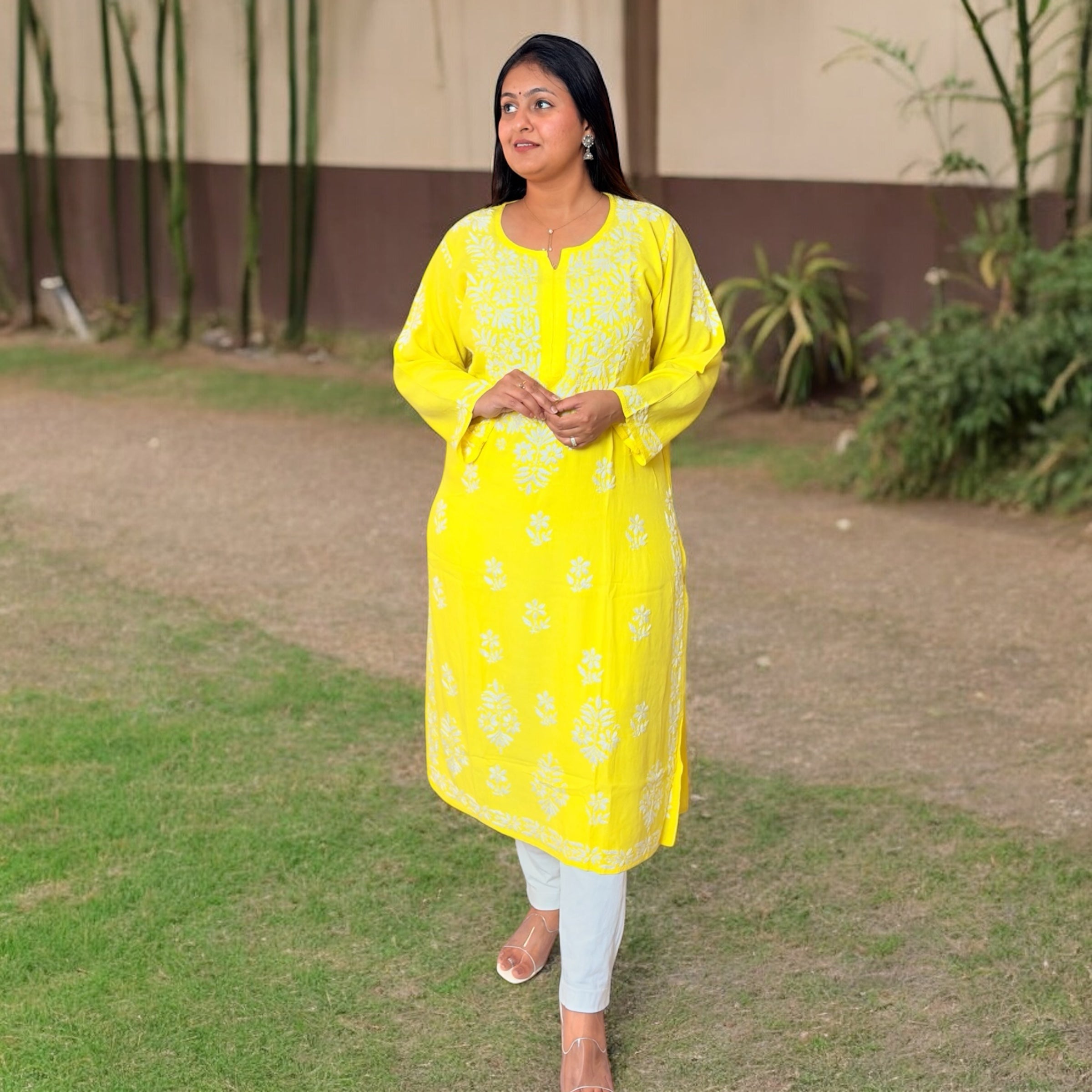 Noor Chikankari Elegance Kurti