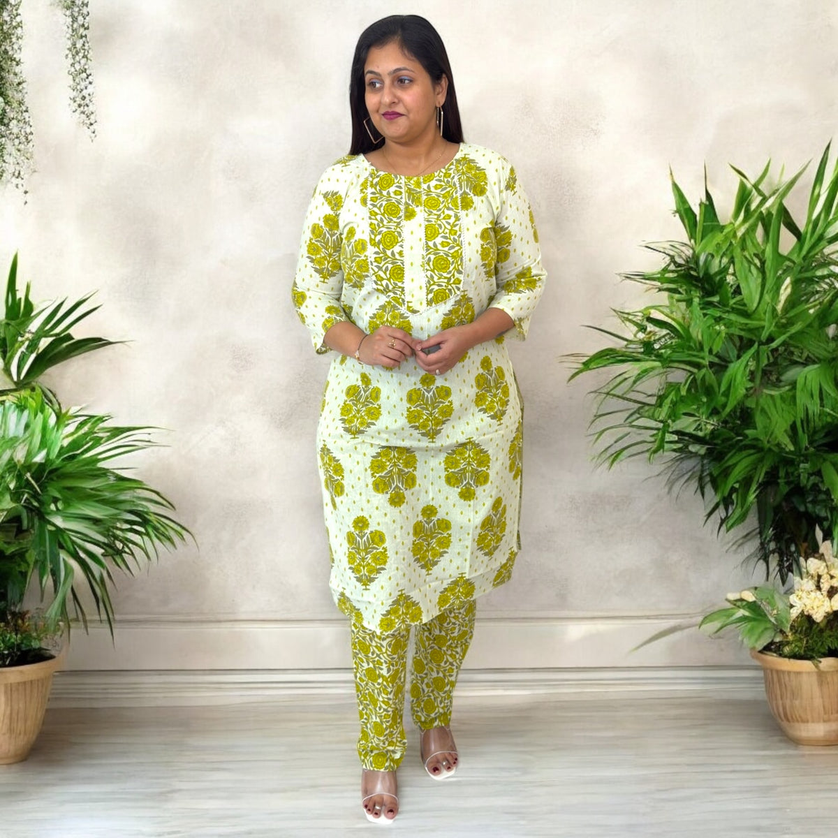 Elegant Hand-Block Printed Cotton Co-ord Set