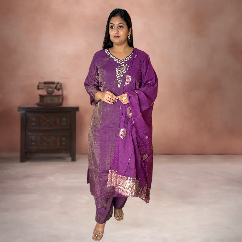 DeepRaag Shimmer Suit Set