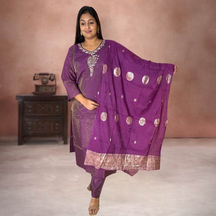 DeepRaag Shimmer Suit Set