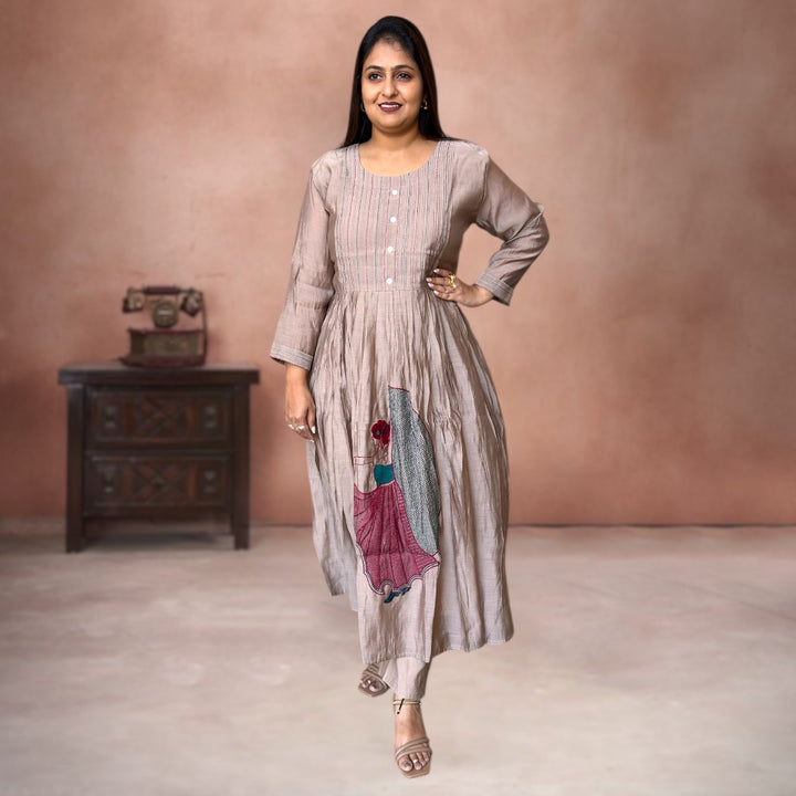 GraceWhirl Mul Chanderi Co-ord Set