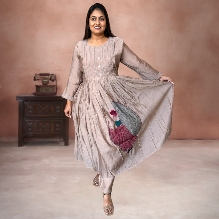 GraceWhirl Mul Chanderi Co-ord Set