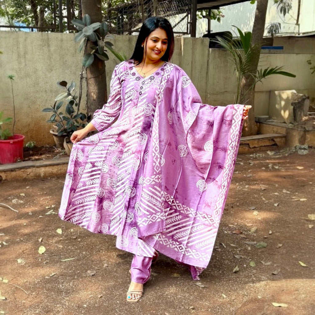 Lavanya Silk Anarkali Suit