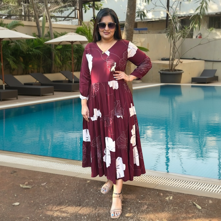 Twirl Tale Tiered Maxi Kurti