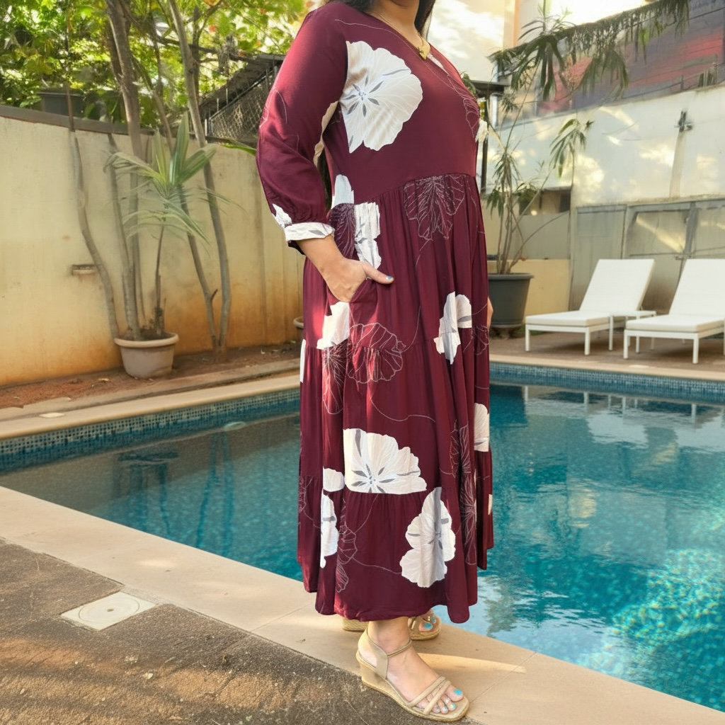 Twirl Tale Tiered Maxi Kurti