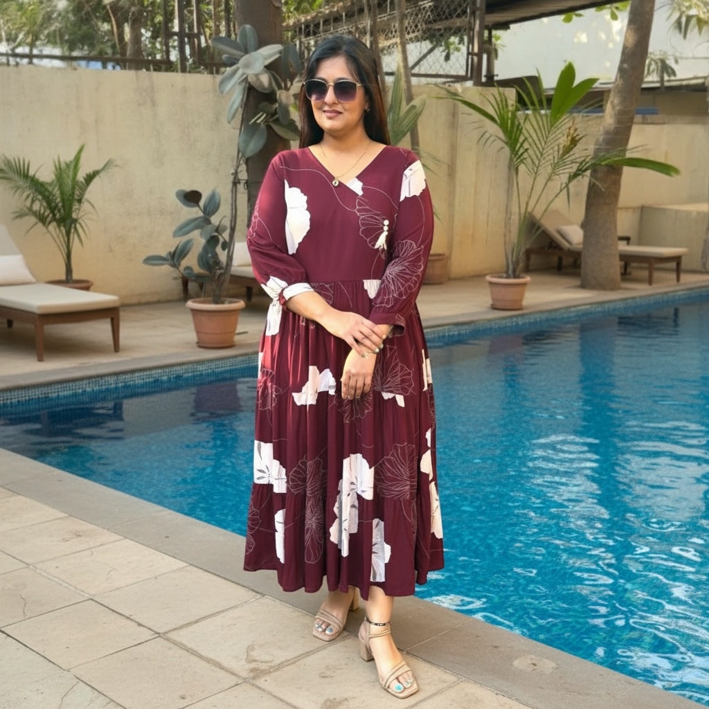 Twirl Tale Tiered Maxi Kurti