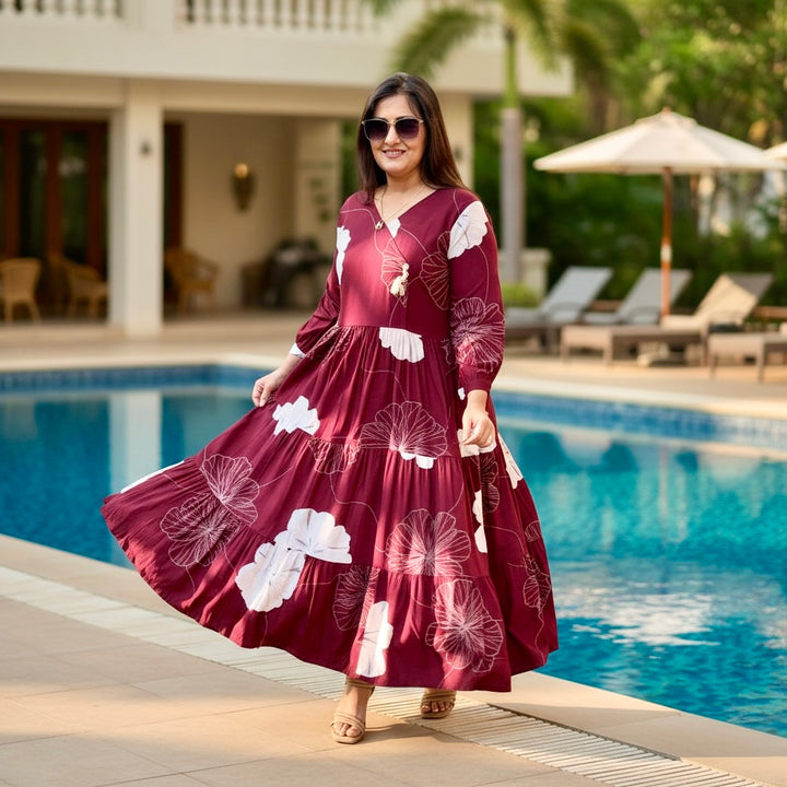 Twirl Tale Tiered Maxi Kurti